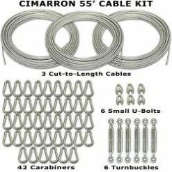 Cable Kit For 55' Batting Cage Installation By Cimarron