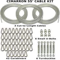 Hot Sale ❤️ Cable Kit For 55' Batting Cage Installation By Cimarron 🥰 4 Cable Kit For 55' Batting Cage Installation By Cimarron
