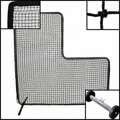 Trigon Sports International ProCage '60 Series' 7-Foot Pitcher's L-Screen With #60 Net Nets & Screens