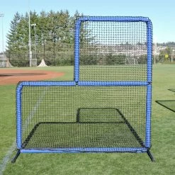 Nets & Screens The Protector Blue Series 7'x7' Padded L-Screen By JUGS