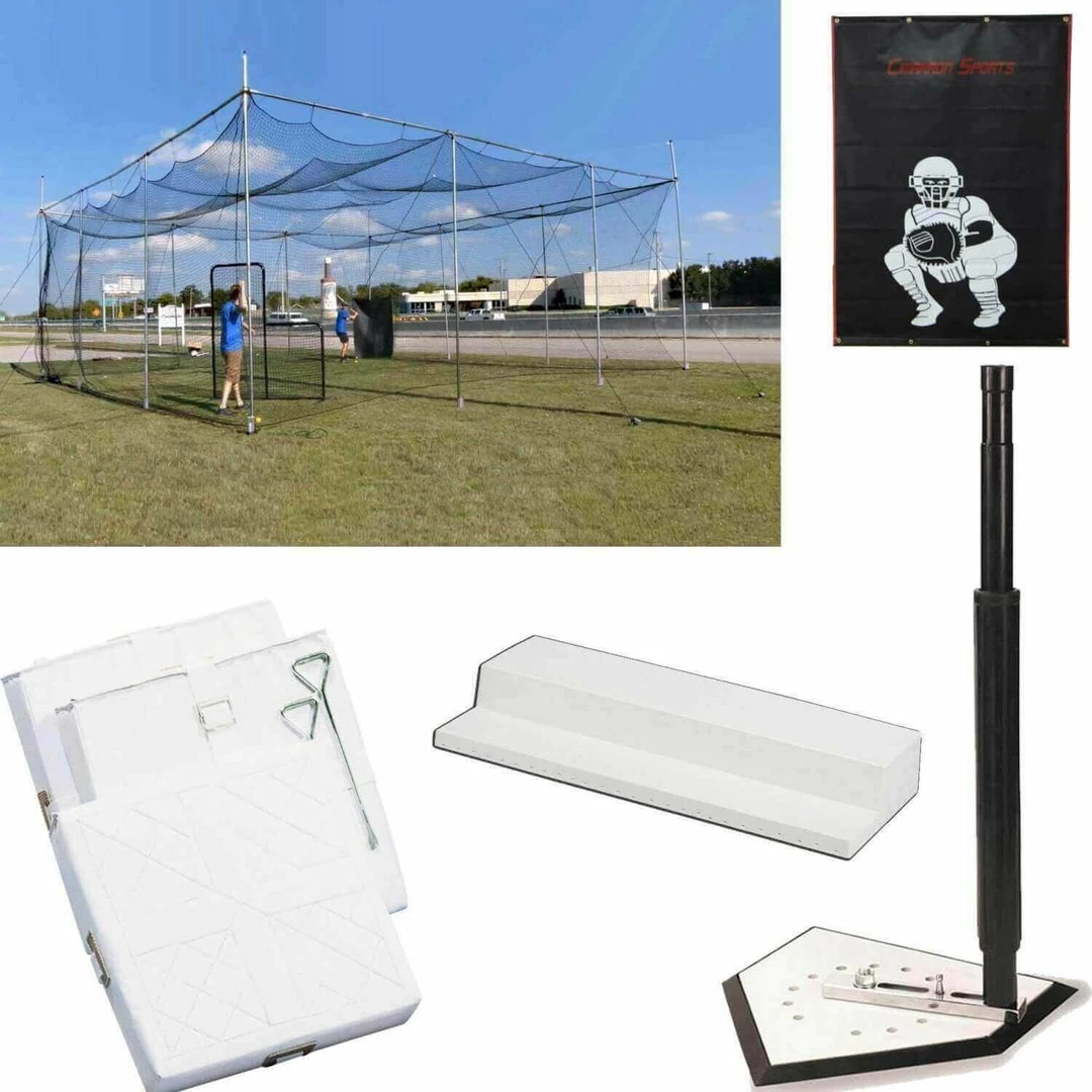 Cheapest ✨ The 'Diamond Deluxe' 33'x32'x12' Cage Bundle By Cimarron ⚾ Baseball Equipment ✨ 3 The 'Diamond Deluxe' 33'x32'x12' Cage Bundle By Cimarron Baseball Equipment