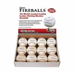 Fireballs Leather Pitching Machine Balls By Heater