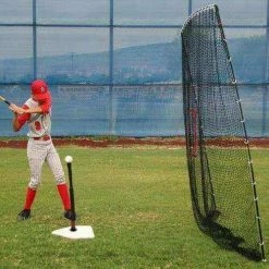 Softball Spring Away Batting Tee & Big Play Net By Heater Sports
