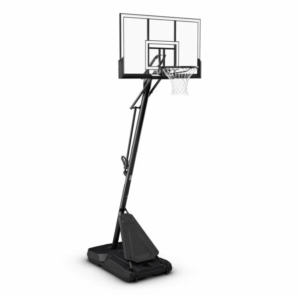 New 😉 Basketball Equipment 52-Inch Acrylic Pro-Glide Portable 🏀 Basketball System By Spalding 🌟 3 Basketball Equipment 52-Inch Acrylic Pro-Glide Portable Basketball System By Spalding