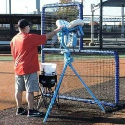 Nets & Screens The Protector Blue Series 7'x7' Padded L-Screen By JUGS