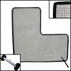 Trigon Sports International ProCage '60 Series' 7-Foot Pitcher's L-Screen With #60 Net Nets & Screens
