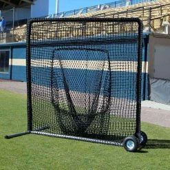 Cimarron Premier 7'x7' Sock Net With #84 Netting And Wheel Kit Baseball Equipment