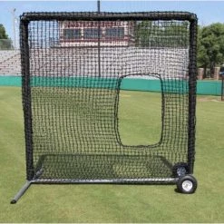 Cimarron Premier 7'x7' Softball Net With #84 Netting And Wheel Kit Baseball Equipment