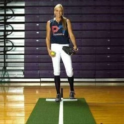 ProMounds Jennie Finch Foam Back Pitching Mat With Powerline Baseball Equipment